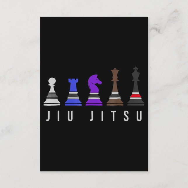 jiu jitsu training   chess, gift  bjj with text. enclosure card (Front)