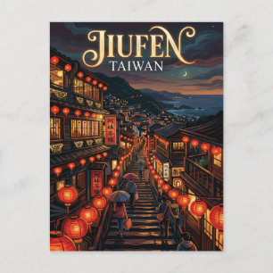 Jiufen Old Street Taiwan Postcard