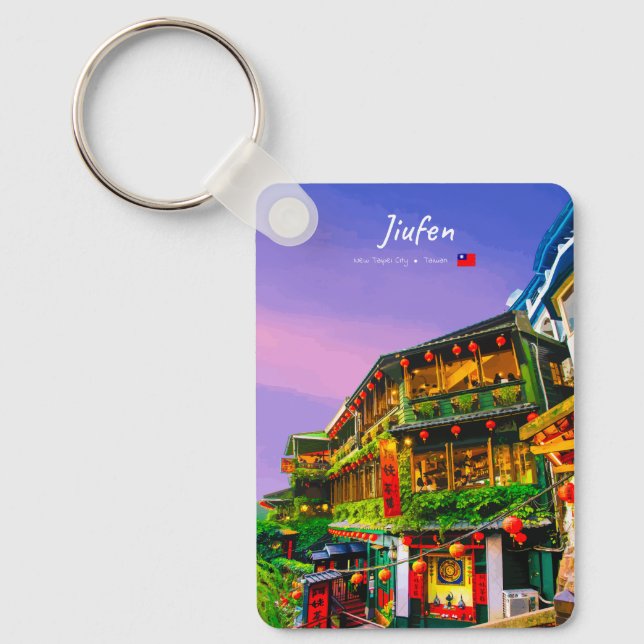Jiufen, Taiwan - Ancient Teahouse Classic Key Ring (Front)