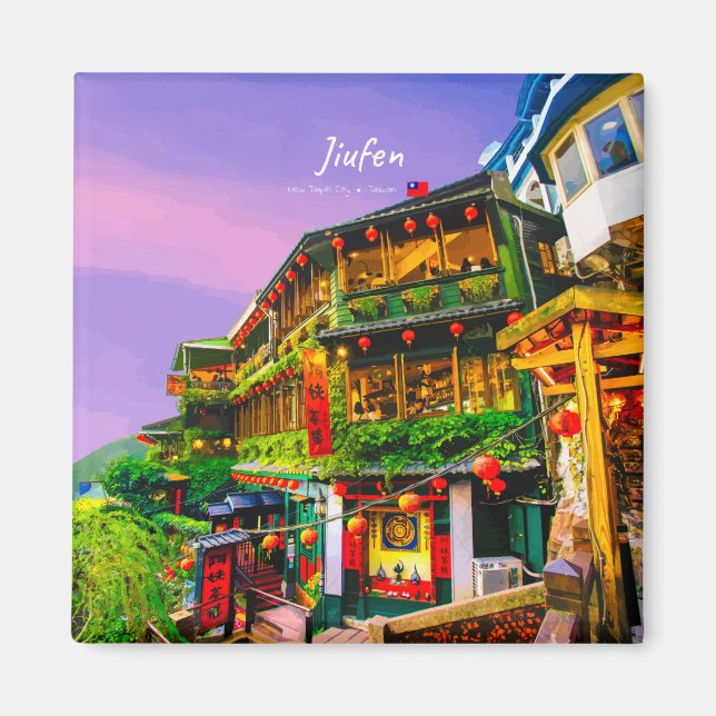 Jiufen, Taiwan - Ancient Teahouse Magnet (Front)