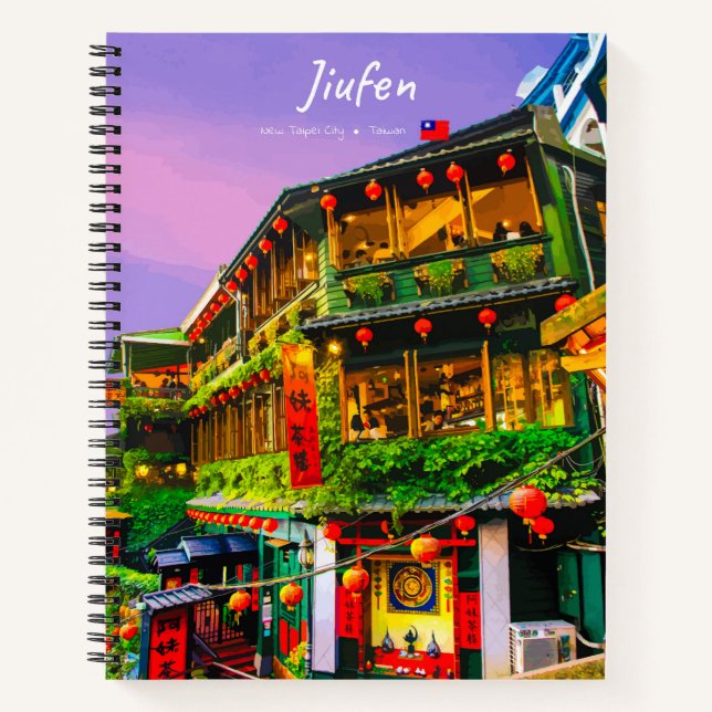 Jiufen, Taiwan - Ancient Teahouse Spiral Notebook (Front)
