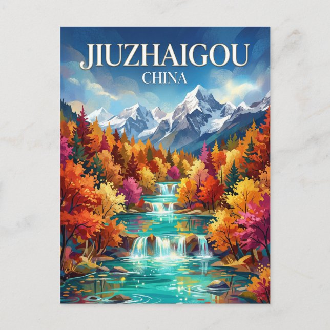 Jiuzhaigou Valley China Postcard (Front)