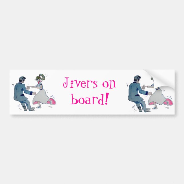Jive Fun! swing dancing rock and roll Bumper Sticker (Front)