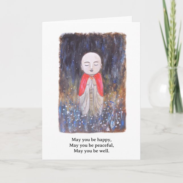 Jizo Prayers Buddhist Sympathy Empathy Caring Card (Front)