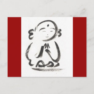 Jizo Red Postcard