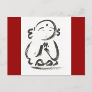 Jizo Red Postcard