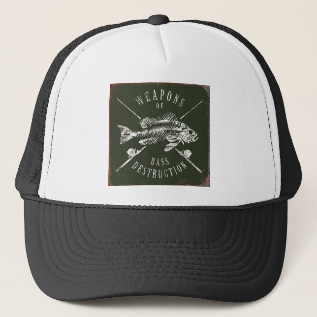 JJ56 Weapons of Bass.tif Trucker Hat (Front)