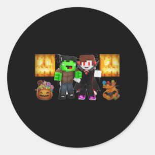 Jj And Mikey! _ Happy Halloween Classic Round Sticker