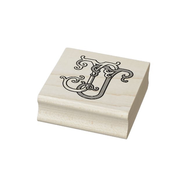 JJ Initials JJ Monogram Rubber Ink Stamp Wedding (Stamp)