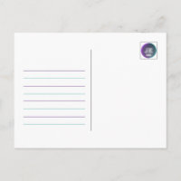 JK 2021 Purple Teal Lines Postcard