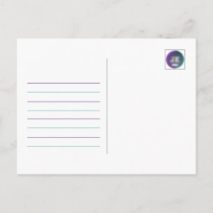 JK 2021 Purple Teal Lines Postcard