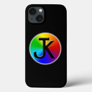 JK colour wheel logo iphone case (black)