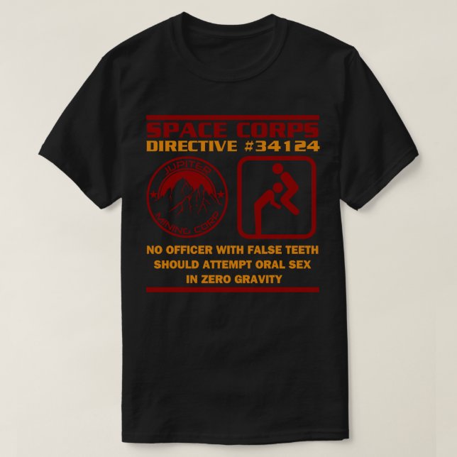 JMC Space Corps Directive 34124 Zero Gravity T-Shirt (Design Front)