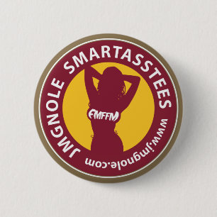 JMGNole SmartAssTees Logo - gold 6 Cm Round Badge