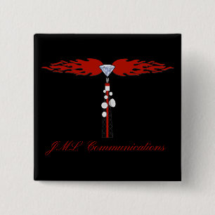 JML Communications Tower Logo 15 Cm Square Badge