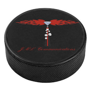 JML Communications Tower Logo Hockey Puck