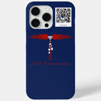 JML Communications Tower Logo & Joe's dot.card iPhone 15 Pro Max Case