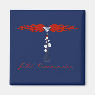 JML Communications Tower Logo Magnet