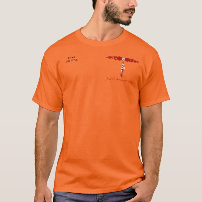 JML Communications Tower Logo Worker T-Shirt (Front)