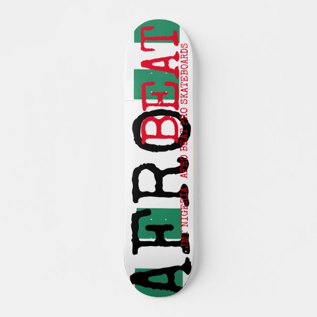 JMT NIGERIA   AFRO BEAT 7 3/4" Skateboard Deck (Front)