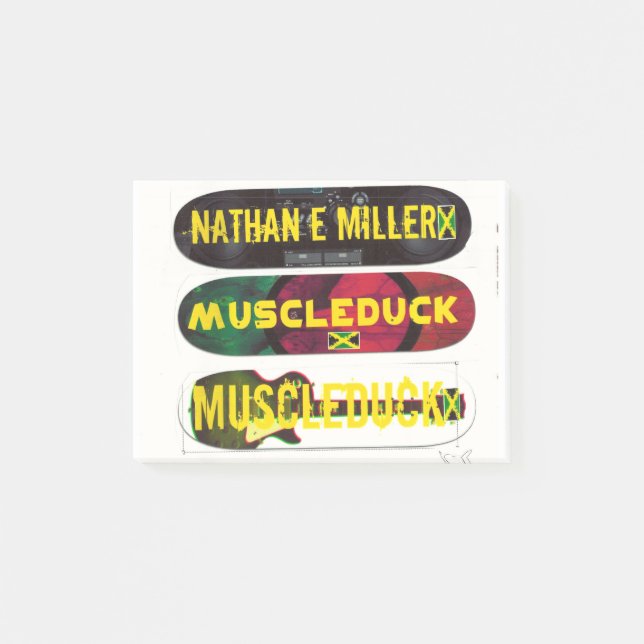 JMT SKATEBOARD GROUP MERCH POST-IT NOTES (Front)