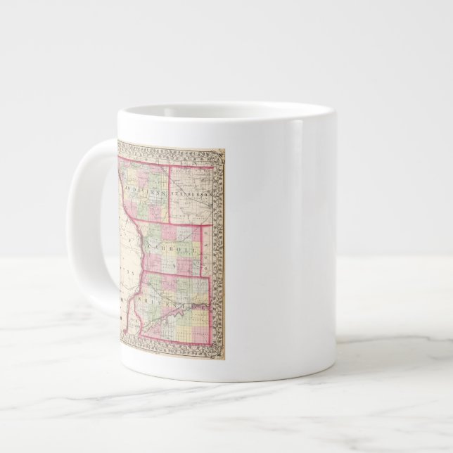 Jo Daviess, Carroll, Whiteside counties Large Coffee Mug (Front Left)