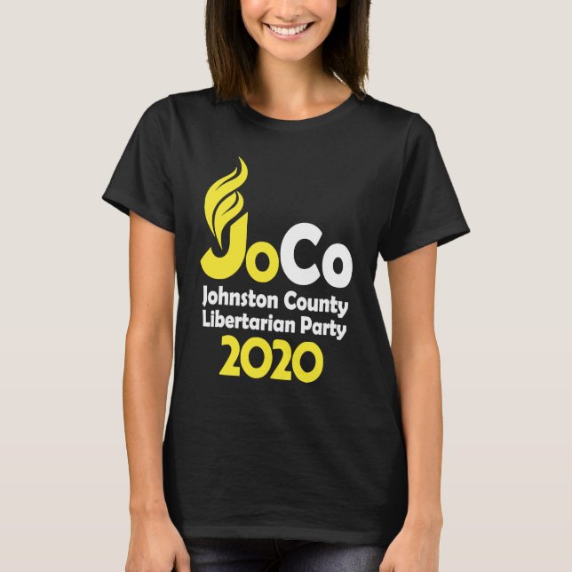 Jo Jorgensen 2020 Johnston County NC Libertarian P T-Shirt (Front)