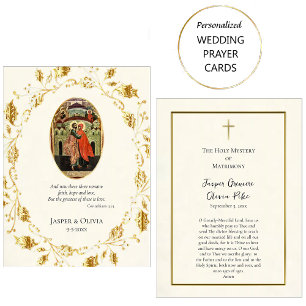 Joachim and Anna Orthodox Wedding Prayer Card