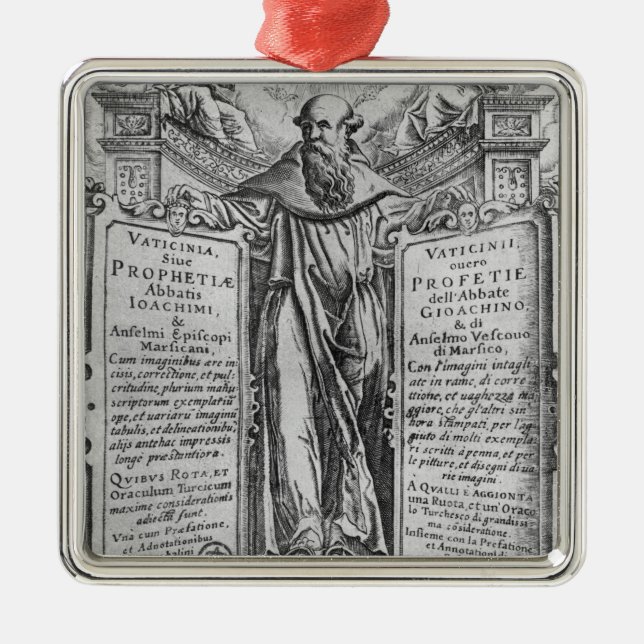 Joachim of Flora Metal Tree Decoration (Front)