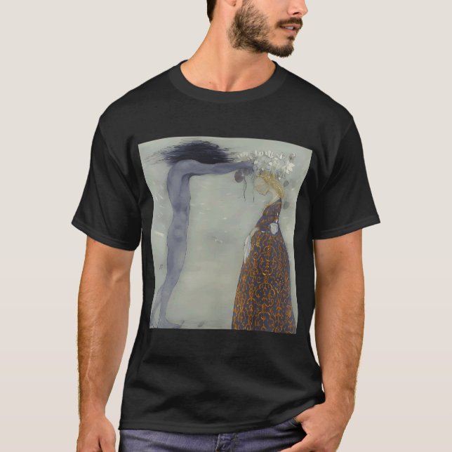 Joan Miro horse pipe and red flower T-Shirt (Front)