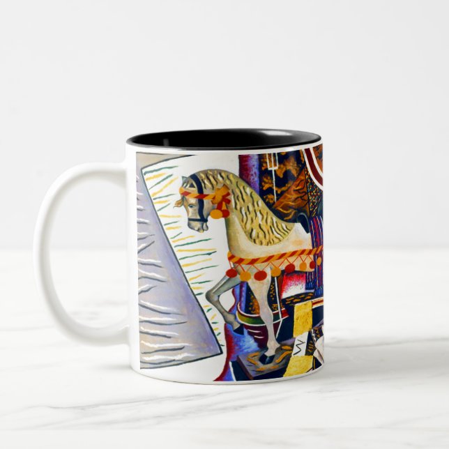 Joan Miro Horse Pipe and Red Flower Two-Tone Coffee Mug (Left)