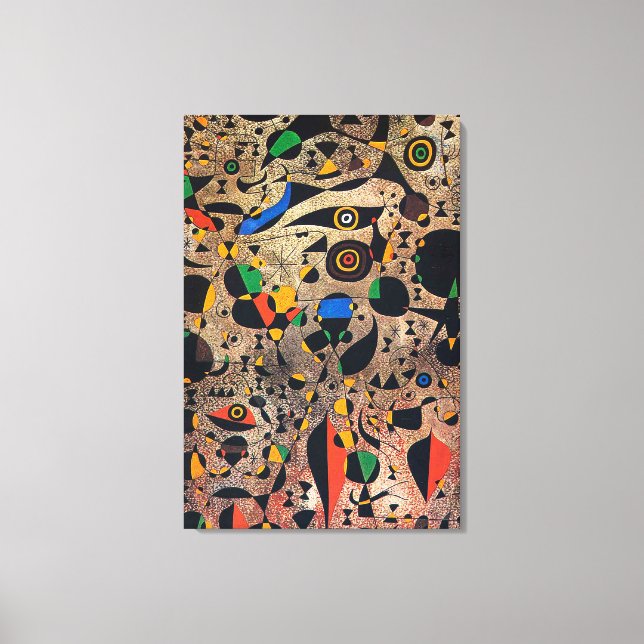 joan miro paintings art, abstract art canvas print (Front)