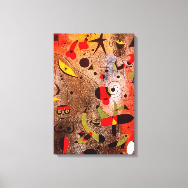 joan miro paintings art, abstract art canvas print (Front)