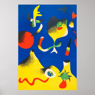 joan miro paintings art, abstract art poster