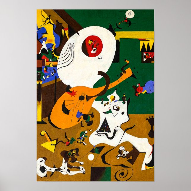 joan miro paintings art, abstract art poster (Front)