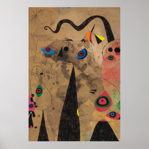 joan miro paintings art, abstract art poster