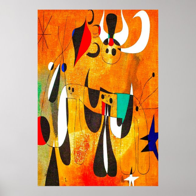 joan miro paintings art, abstract art poster (Front)