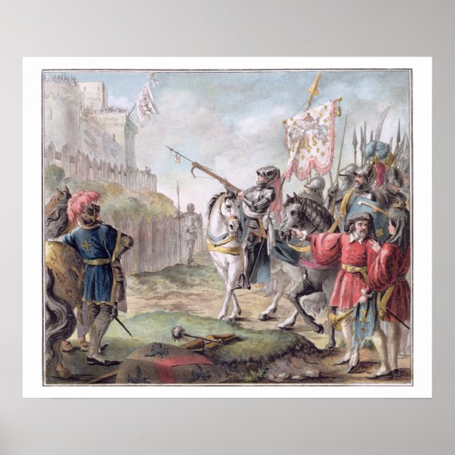 Joan of Arc (1412-31) Orders the English to Leave Poster (Front)