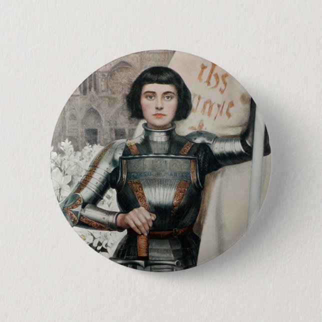 Joan of Arc 6 Cm Round Badge (Front)