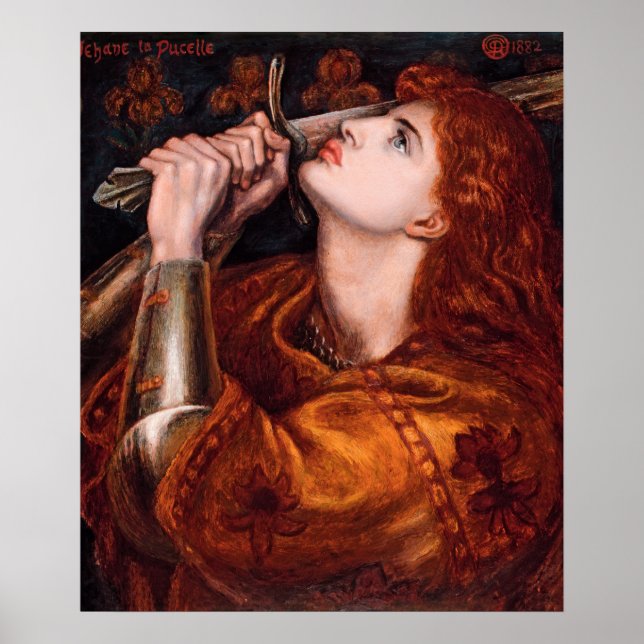 Joan of Arc by Dante Gabriel Rossetti Poster (Front)
