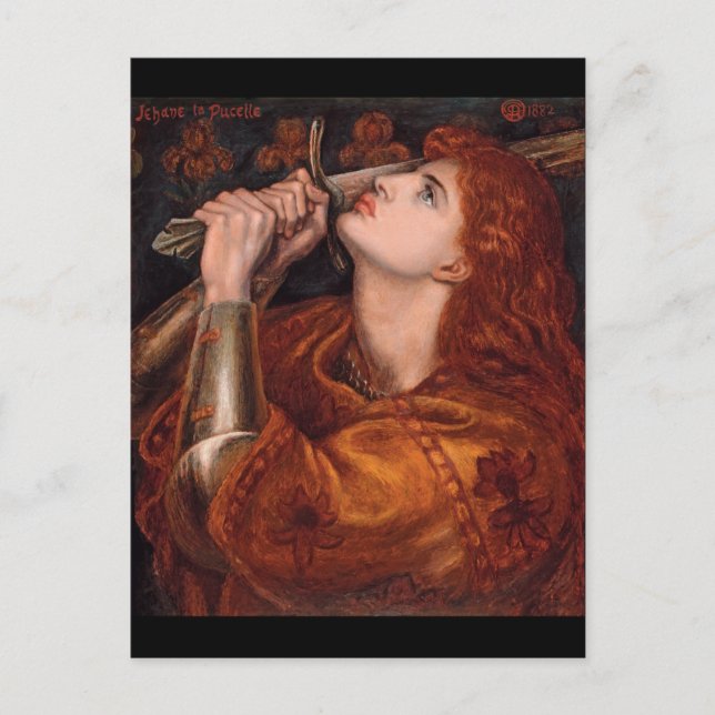 Joan of Arc, c. 1882 by Dante Gabriel Rossetti Postcard (Front)