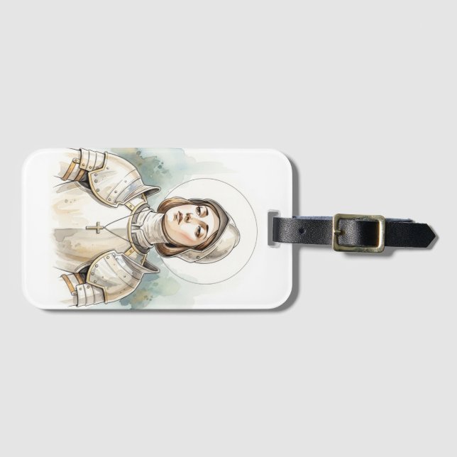 Joan of Arc , Catholic Gifts Luggage Tag (Front Horizontal)