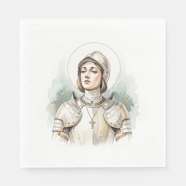 Joan of Arc , Catholic Gifts Napkin (Front)
