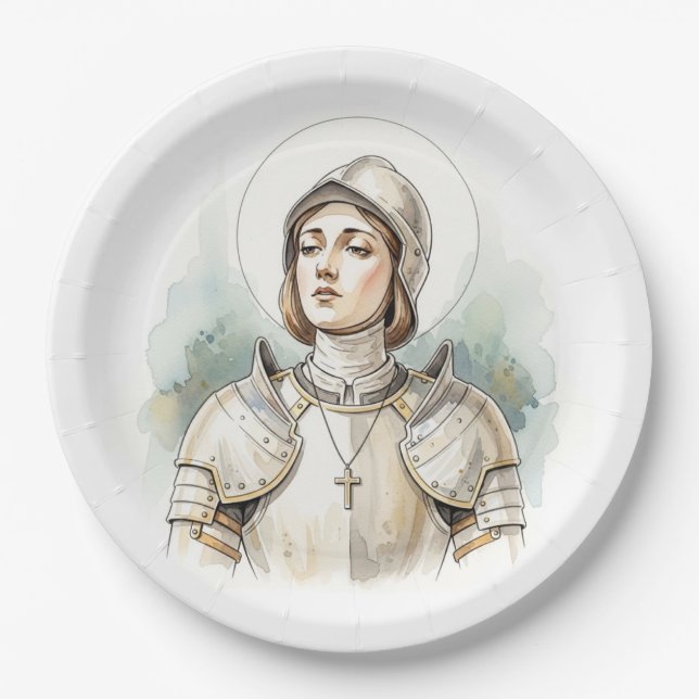 Joan of Arc , Catholic Gifts Paper Plate (Front)