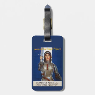 Joan of Arc French Heroine, Knight Maid of Orleans Luggage Tag