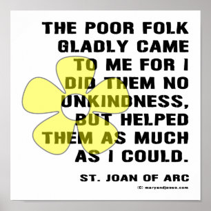 Joan of Arc Helped Poor Folk Poster