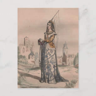 Joan of Arc Mediaeval French fashion costume Postcard