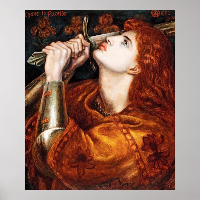 Joan of Arc painting by Dante Gabriel Rossetti Poster (Front)