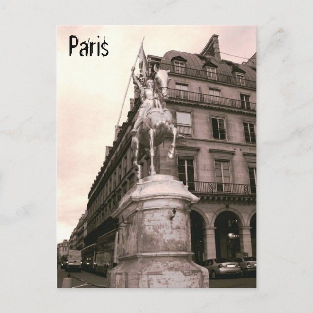 Joan of Arc Statue Paris Postcard (Front)