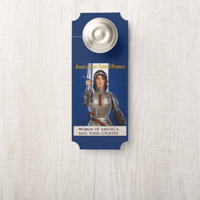 Joan of Arc: The Maid of Orleans, Knight Heroine Door Hanger (On Knob)